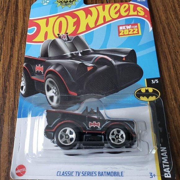 Hot Wheels Classic TV Series Tooned Batmobile Black 78/250 2022 Batman 3/5 - Picture 2 of 8